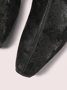 CUCCOO DOLLMOD Women's Fashion Bow Decor Pointed Toe Mid-Calf Boots - Black - View 9