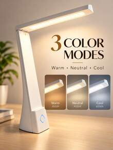 Lampu Meja Lipat Modern untuk Belajar, 3 Warna Cahaya & Kecerahan yang Dapat Diredupkan, Lampu Baca yang Dapat Diatur Sudutnya, Dekorasi Rumah & Penerangan Meja Kamar Tidur - Beraneka warna - View 2