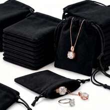 5/30PCS Velvet Jewelry Drawstring Bags, Soft Gift Pouches Suitable For Rings, Necklaces, Bracelets, Multi-Color - Multicolor - View 4