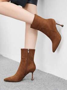 CUCCOO BIZCHIC New Women's High-Heeled Boots, Fashionable For Commuting Dates, Suitable For Spring, Autumn And Winter - brownish yellow - View 3