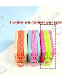 Creative Design Large Zipper Jelly-Like Pencil Case, Colorful School Supplies Storage Bag For Back To School Season - Pencil Case - View 9