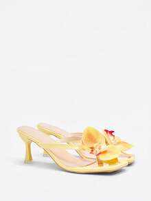 Eladyva Women's High Heel Sandals - Yellow - View 3