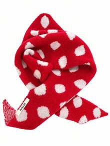 Joivida 1Pc Women Polka Dot Knit Triangle Scarf, Warm Multi-Use Neck Wrap Headscarf, Fall Winter Versatile Shawl, Fashion Accessory, 5 Colors Available - Multicolor - View 20
