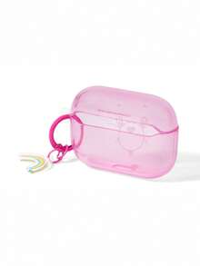 SHEIN X Care Bears Rainbow Bear Rainbow Bear IML Bluetooth Headset Case With Rainbow Pendant Bluetooth Headset Case With Pendant, For IPod - Pink - View 4