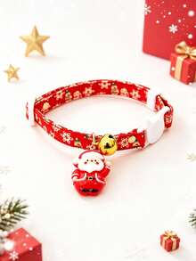 PETSIN Christmas Pet Collar With Bell & Cute Charms, Adjustable Quick Release Breakaway Collar For Cats Small Dogs, Holiday Pet Costume Accessories For Christmas Party & Pet Photo Shoot - Multicolor - View 22