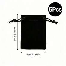 5/30PCS Velvet Jewelry Drawstring Bags, Soft Gift Pouches Suitable For Rings, Necklaces, Bracelets, Multi-Color - Multicolor - View 11