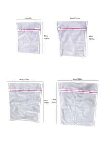 1/4 PCS,S/M/L/XL,Laundry Bag For Washing Machine, Anti-Deformation Fine Mesh Bra Bag, Clothing Net Pouch Cleaning Washing Organizer,Spring,Minimalist,Summer Tops - Multicolor - View 12