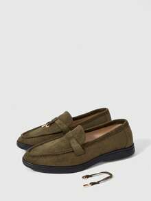 Sleekvia Women's New Green Commuter Flat Loafers - Green - View 3