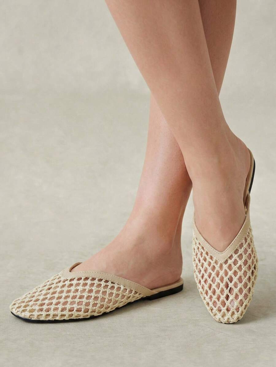 Styleloop Ladies, Willow Nails, Buckles, Flat Shoes. - Apricot - View 1