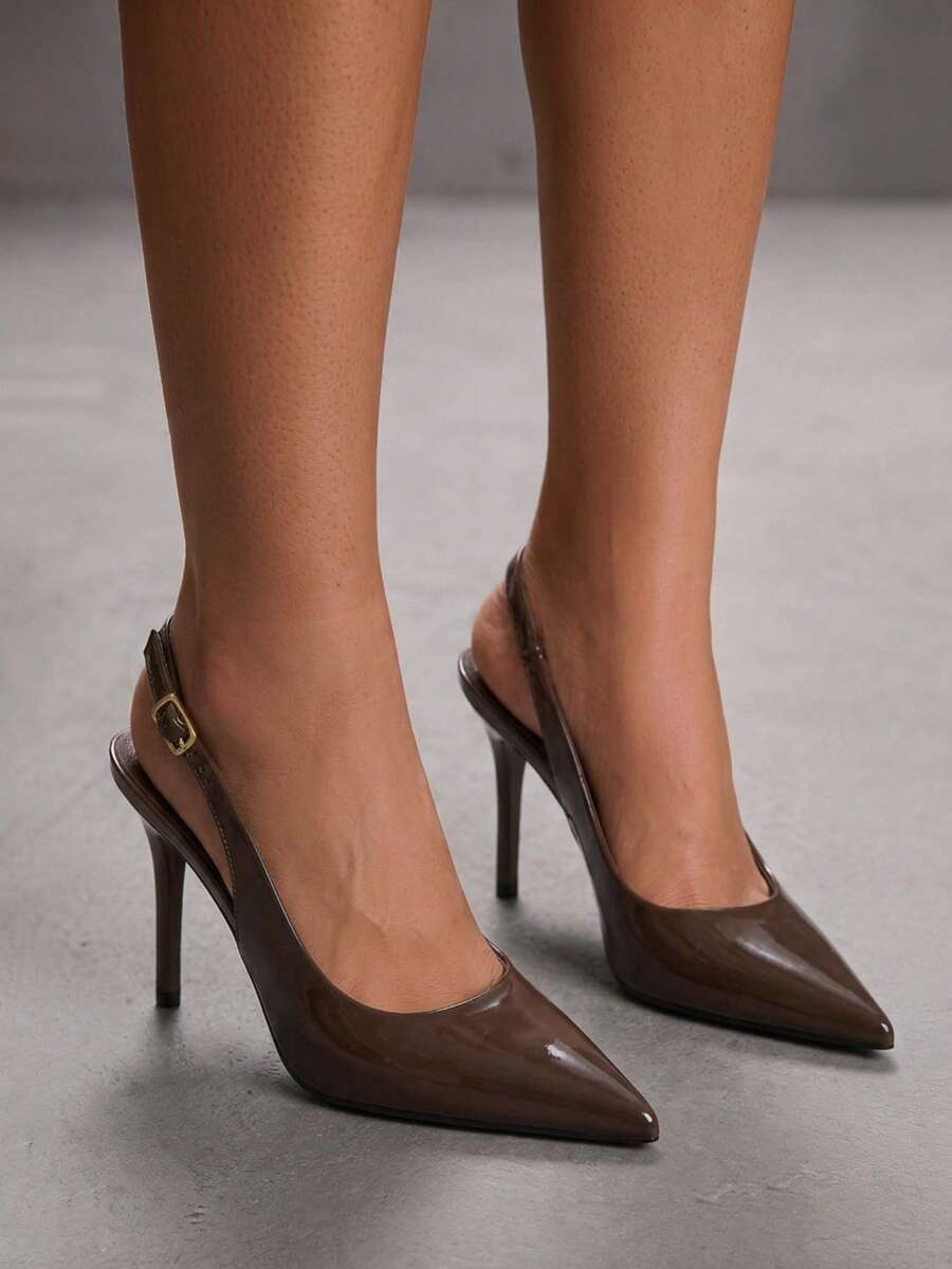 CUCCOO SZL Ladies Summer Graduation Shoes, Dinner Shoes, Holiday Shoes, Spring Summer Shoes, Spring Summer Easter Shoes - Coffee Brown - View 1