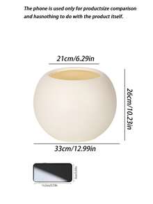 1 chậu trồng cây tròn bề mặt nhám, chậu hoa nhựa hình cầu, bền chịu thời tiết, nhiều kích cỡ, dùng trồng trong nhà và ngoài trời - A - Xem 4