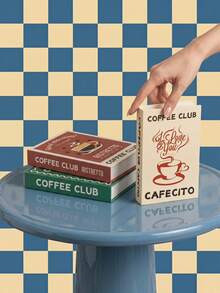 Joivida Foldable Fake Book Decoration, Creative And Fun Simulation Book Decoration, American Retro Coffee Cup Letter Printing Book Prop, Flat Shooting Coffee Shop Home Decoration, Photo Ball Prop, Non Finished Product, Manual Assembly - multicolor - View 5