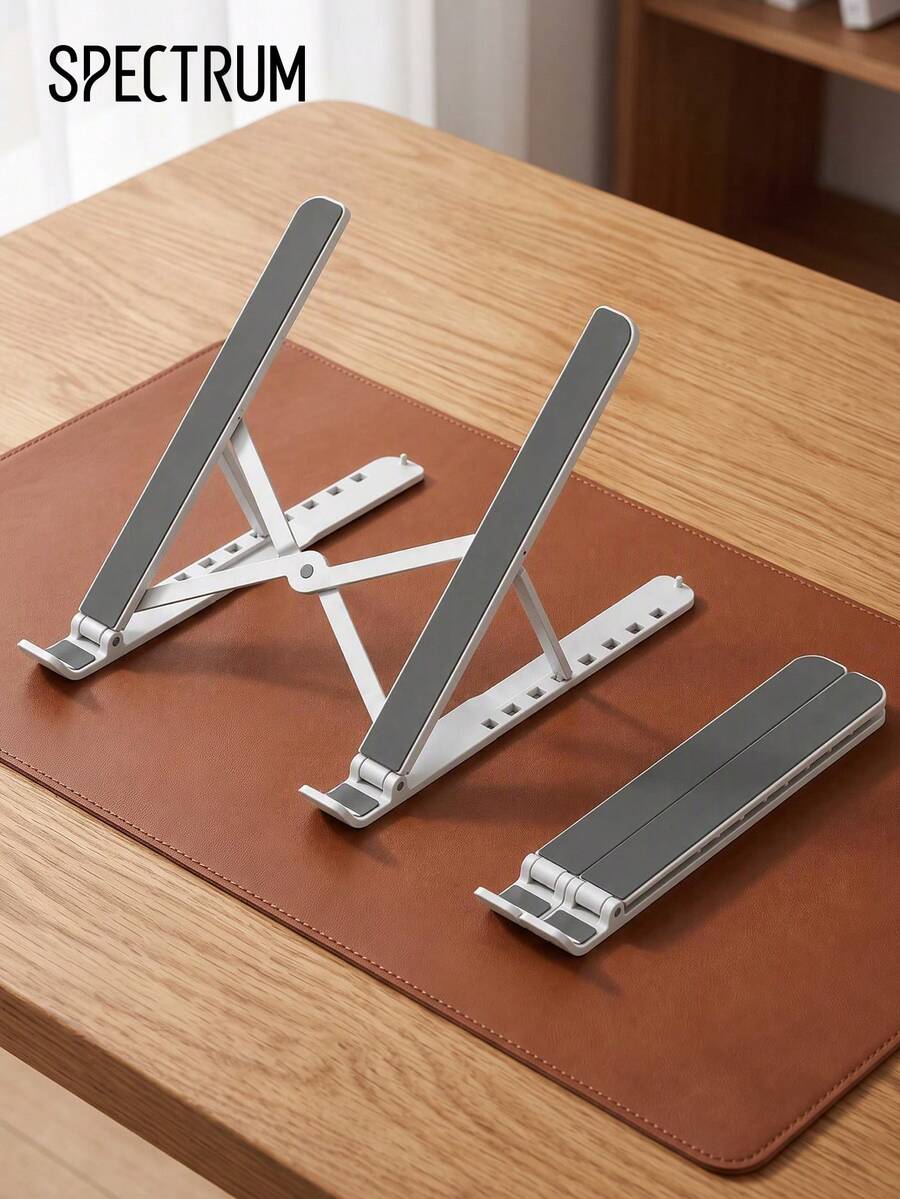 Adjustable Foldable Laptop Stand, Stable Support & Heat Dissipation Design, 2 Color Options, Portable Space-Saving Notebook Holder For Home & Office Desktop Decor - View 1