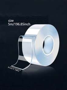 Heavy Duty Double Sided Tape 1 Roll, 196.85in, Durable Adhesive For Home Renovation, Monster Stickers, Wall Decals & Electrical Appliances - Rectangle - View 6