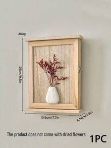 Haus Hana 1PC Rustic Wooden Wall Mounted Key Holder Cabinet With Dried Flower Vase Decor, Farmhouse Hidden Key Storage Organizer With 5 Hooks, Decorative Wood Key Box For Entryway Living Room Hallway Home Decor Housewarming Gift - View 14