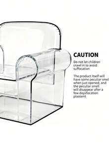 Large Capacity Sofa Storage Bag, DIY Doll Storage Bag,Space-Saving Multi-Functional Storage Bag WithTransparent Visible Plastic Storage Compartments - White - View 8