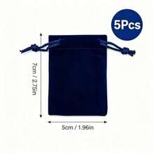 5/30PCS Velvet Jewelry Drawstring Bags, Soft Gift Pouches Suitable For Rings, Necklaces, Bracelets, Multi-Color - Multicolor - View 14