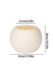 1 chậu trồng cây tròn bề mặt nhám, chậu hoa nhựa hình cầu, bền chịu thời tiết, nhiều kích cỡ, dùng trồng trong nhà và ngoài trời - A - Xem 3