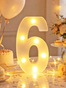 Teckwe ديكور حفلة عيد ميلاد 21 سم للأرقام 1 و 18 و 21 و 30، مصباح رقمي مضيء LED، ديكور غرفة نوم، إضاءة رقمية مضيئة، ديكور احتفال ذكرى الزواج، مصابيح أرقام LED ماركي، مصباح أرقام LED ثلاثي الأبعاد قائم بذاته لديكور الطاولة، لافتة أرقام LED بلاستيكية - رقم ابيض كبير - مشاهدة 23