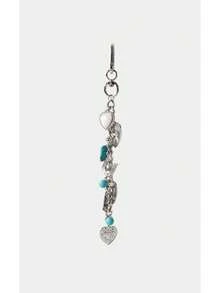 Noxbound Retro Old Silver Love Turquoise Bag Hanging - Silver - View 4