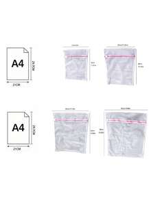 1/4 PCS,S/M/L/XL,Laundry Bag For Washing Machine, Anti-Deformation Fine Mesh Bra Bag, Clothing Net Pouch Cleaning Washing Organizer,Spring,Minimalist,Summer Tops - Multicolor - View 8