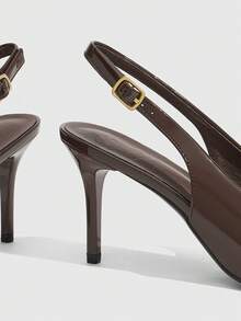 CUCCOO SZL Ladies Summer Graduation Shoes, Dinner Shoes, Holiday Shoes, Spring Summer Shoes, Spring Summer Easter Shoes - Coffee Brown - View 5
