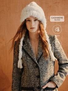 Opalesca Faux Fur Trapper Hat Women Fluffy Earflap Tie Hat Soft Thick Winter Hat - White - View 1