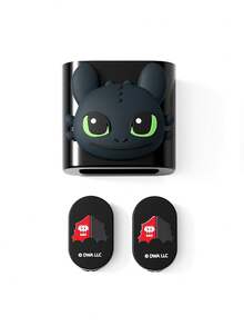 SHEIN How to Train Your Dragon Data Cable Protector, Suitable For IPhone Charger, 3-Piece Set Of Mobile Phone Cable Protectors, Charger Protector (Excluding Data Cable) - Black grey - View 6