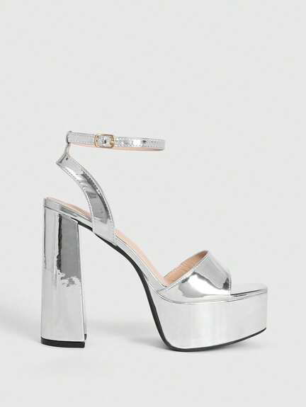 CUCCOO LuxiPop Women's High-Heeled Sandals Sexy Nightclub Style, Night Out Party, Summer Wear, Travel Essentials, Thick-Soled Thick Heels