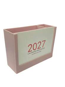 2027 Nuevo Set Creativo de Planificador Calendario y Soporte para Bolígrafo de Doble Función, Decoración de Escritorio de Oficina Calendario, Organizador Multifuncional de Notas y Almacenamiento de Registro, Suministros de Oficina para Gestión de Planificación - A - Ver 8
