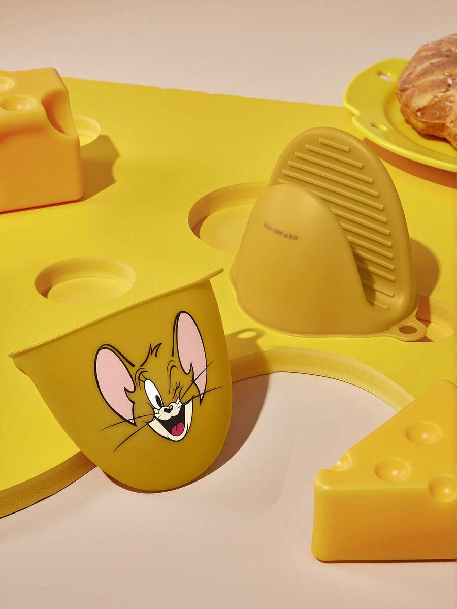 TOM & JERRY X SHEIN Silicone Pot Holder Silicone Oven Mitt - Burnt Orange - View 1