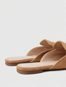 Sleekvia New Fashionable Commuting Versatile Closed Toe, Soft Sole Slip-On Loafer Mules Shoes Slouchy People Shoes - Apricot - View 5