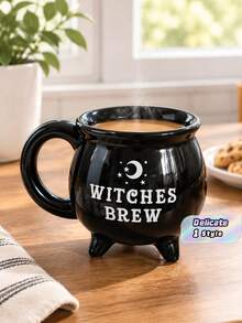 Halloween Classic Magic Hat Pumpkin Mug, Practical Birthday Gift For Couples Or Best Friends, Ceramic Cup - Multicolor - View 1
