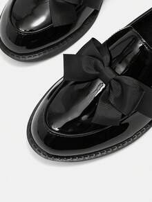 CUCCOO CURVES Women's Round Toe Buckle Design Daily Versatile Fashion Wide Last Platform Shoes Fall Shoes - Black velvet - View 7