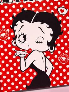 Betty Boop x SHEIN 這款可愛卡通造型便攜式筆記本適合學習、書寫、繪畫，適合學生和女性使用 - 多色 - 查看 4