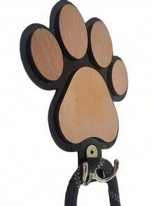 1pc Handcrafted Wooden Paw Print Wall Hooks Rustic Towel Coat Hat Key Rack For Bathroom Entryway Kitchen Durable Sturdy Mount Storage Organizer Home Decor Christmas Stocking Fillers Holiday Gift Idea Must Haves - Multicolor - View 10