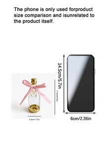 12/20 Optional Mini Transparent Champagne Bottle Collection Container With Gold Lid, Comes With Ribbons And Cards, Wedding Bridesmaid Gift Box, Suitable For Candy Storage At Birthdays, Valentine's Day, And Christmas Parties - Pink - View 4