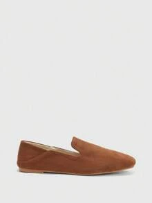 CUCCOO BIZCHIC Women's Fashion Brown Fleece Flat Shoes - Brown - View 4
