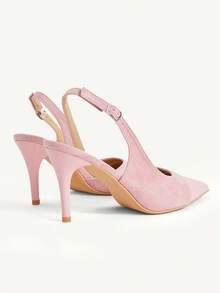 CUCCOO CHICEST Color Matching Pointed Stiletto Commuting Elegant Pink Women's High Heel Shoes Dating Afternoon Tea - Pink - View 5