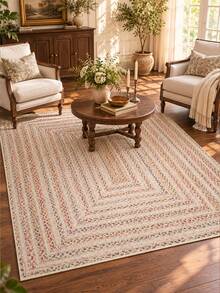 1 Piece, Large Bohemian-Style Area Rug - Soft, Multi-Colored Striped Design, Suitable For Living Rooms, Bedrooms, Offices, And Can Be Used Indoors And Outdoors. Living Room Rug - A - View 13