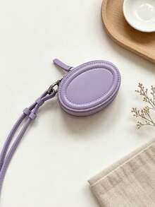 Haus Hana Round Case Jewelry Pouch, Unique Design Crossbody Bag, Versatile Neck Hanging Decor Waist Bag, Lipstick Key Earphone Storage Bag - Multicolor - View 12