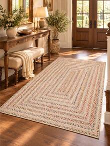 1 Piece, Large Bohemian-Style Area Rug - Soft, Multi-Colored Striped Design, Suitable For Living Rooms, Bedrooms, Offices, And Can Be Used Indoors And Outdoors. Living Room Rug - A - View 7
