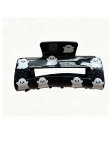 1cp Halloween Ghost Print Hair Clips Holiday Outfit Accessory Theme Event Souvenir Party Costume Cosplay Decor Fun Halloween Gift - A - View 10