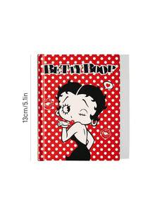 Betty Boop x SHEIN 這款可愛卡通造型便攜式筆記本適合學習、書寫、繪畫，適合學生和女性使用 - 多色 - 查看 3