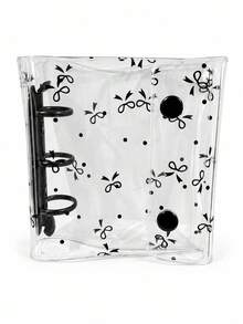 Haus Hana 1PC A8 Mini 3-Ring Binder Photo Card Album, Double-Snap Clear Cover, 3-Inch Single-Pocket Trading Card Holder, Loose-Leaf Journal Organizer With Zipper Pouch For Photocards, Photos, Stickers & Daily Collection - multicolor - View 10