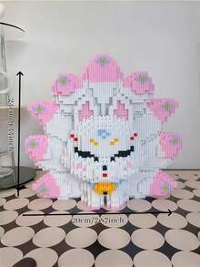 POKOJA LAND 1pc Interlocking Fox Figurine - Structural Pixelated Art Piece - Aesthetic Room Decor For Cozy Home Office Bedside - Sentimental Gift For Women Men Friends - Multicolor - View 13