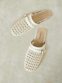 Styleloop Ladies, Buckles, Flat Shoes, Vacation Atmosphere, Summer Wear, Travel Essentials, Y2K, Cool Girl Night Out Wear - White - View 5