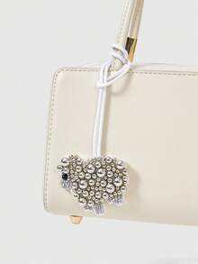 ROMWE Kawaii A Handmade Beaded Exquisite Bag Pendant, Beaded Lilies, Handmade Beaded Pearl Starfish, Party Popcorn Handmade Beads, Beaded Sheep Bag Pendant. - Silver - View 2