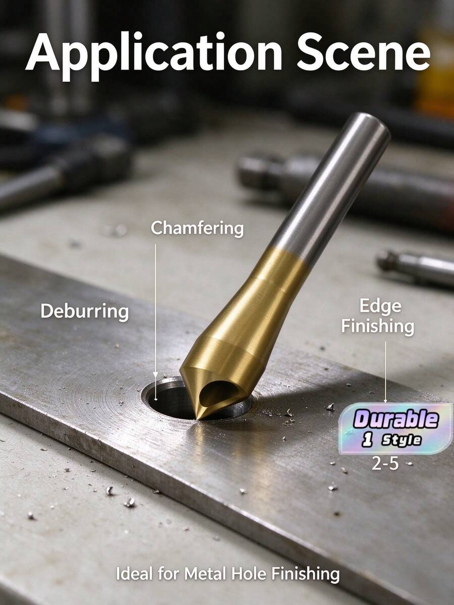 Titanium Coated Step Drill Bit, Hex Shank Multi‑Size Hole Opener, High‑Speed Steel Portable Hardware Tool For Steel, Aluminum, Wood, Plastic, Wear‑Resistant Drill Bit For Electric Drill DIY Projects - A - View 1