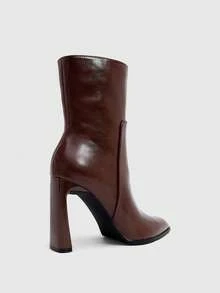 Daringsoles New Women's High-Heeled Boots, Fashionable For Commuting Dates, Suitable For Spring, Autumn And Winter - Brown - View 5